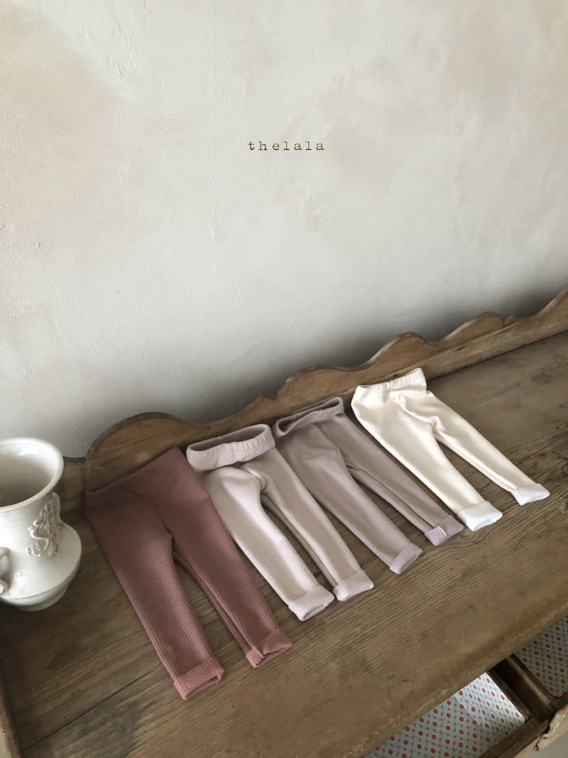 LALA - Korean Children Fashion - #Kfashion4kids - Rib Fleece Leggings - 8