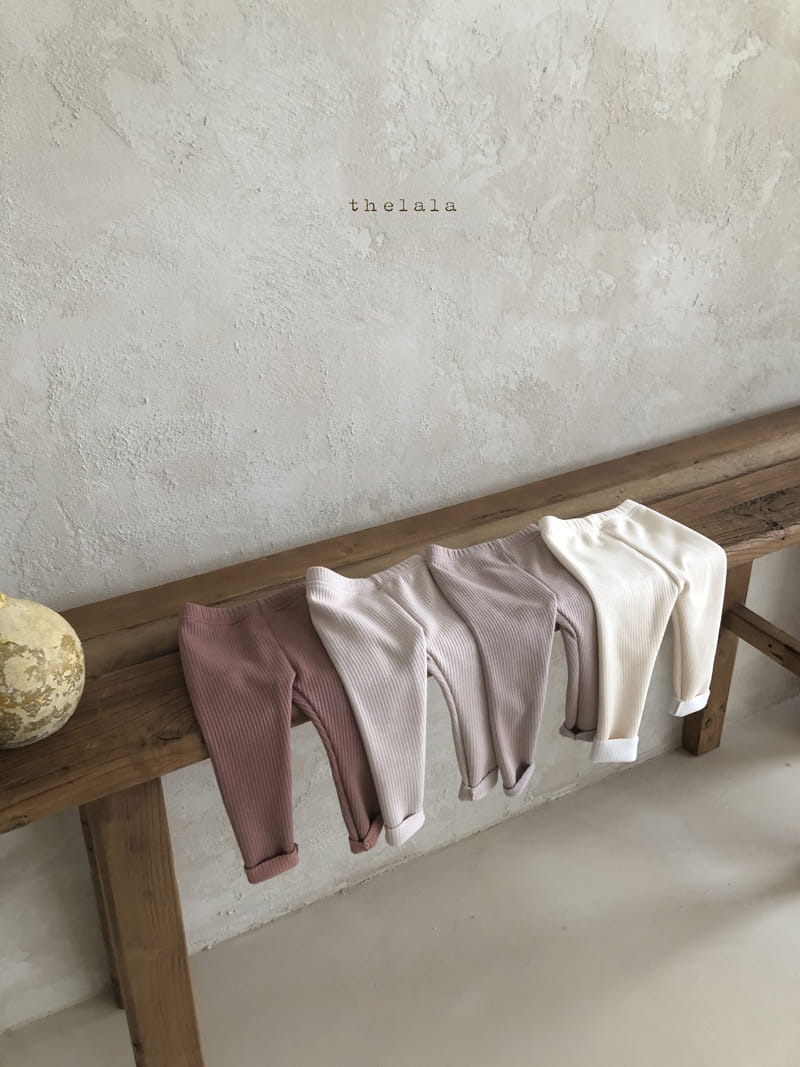 LALA - Korean Children Fashion - #Kfashion4kids - Rib Fleece Leggings - 9