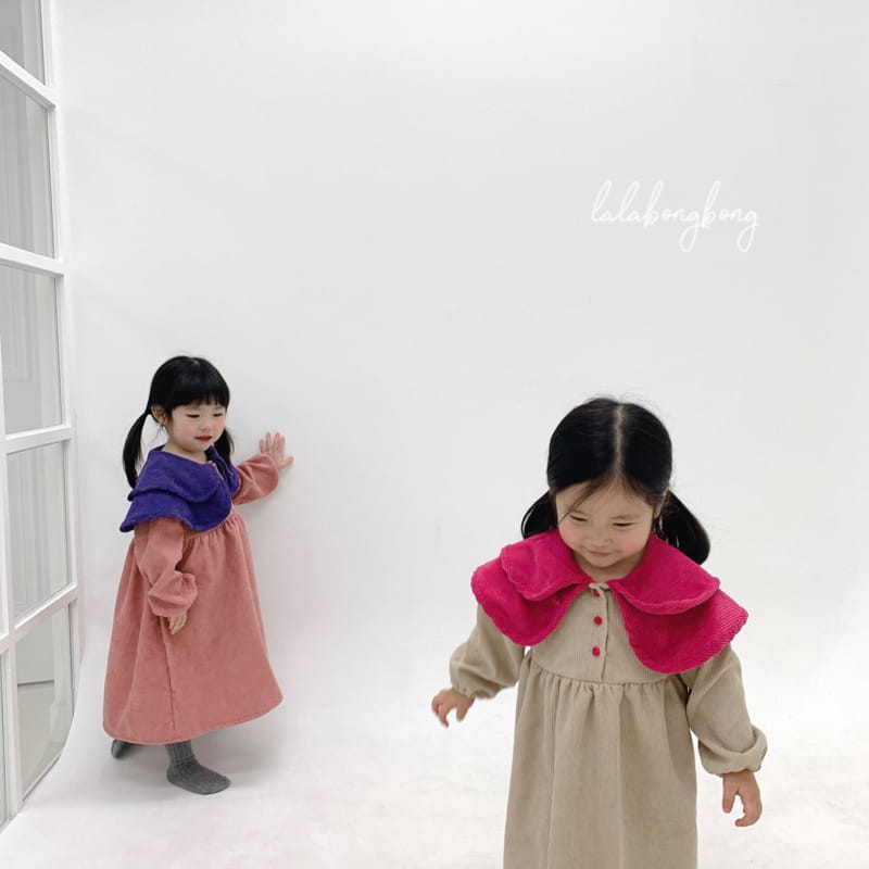 LALABONGBONG - Korean Children Fashion - #Kfashion4kids - Cozy Collar One-piece
