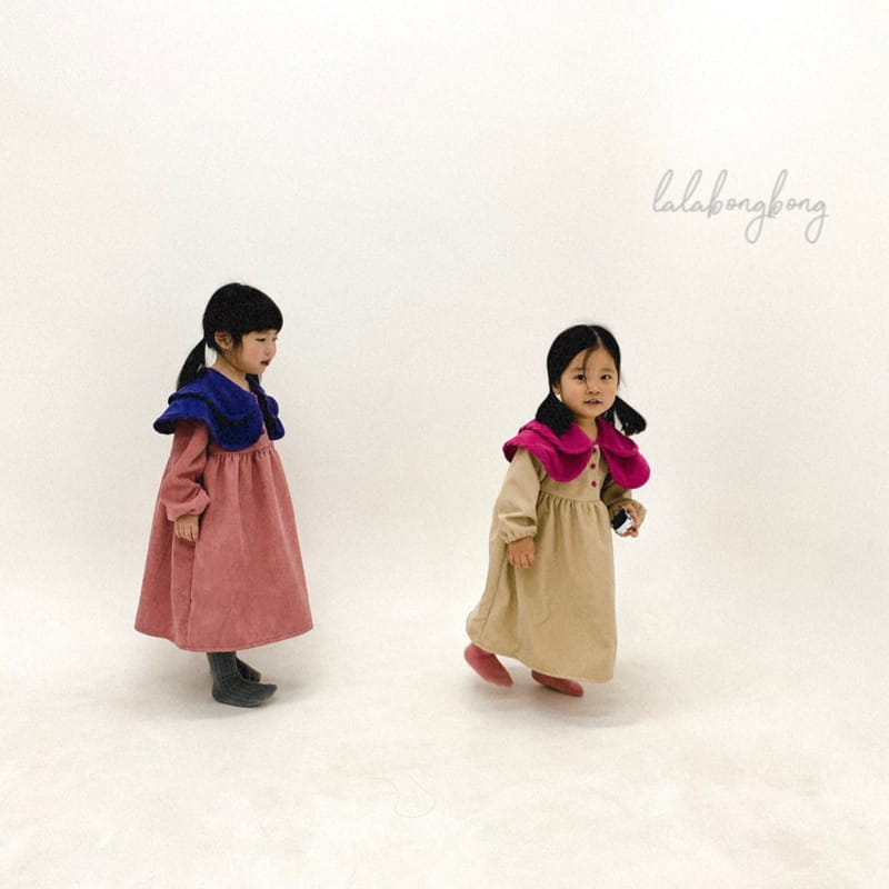 LALABONGBONG - Korean Children Fashion - #Kfashion4kids - Cozy Collar One-piece - 2