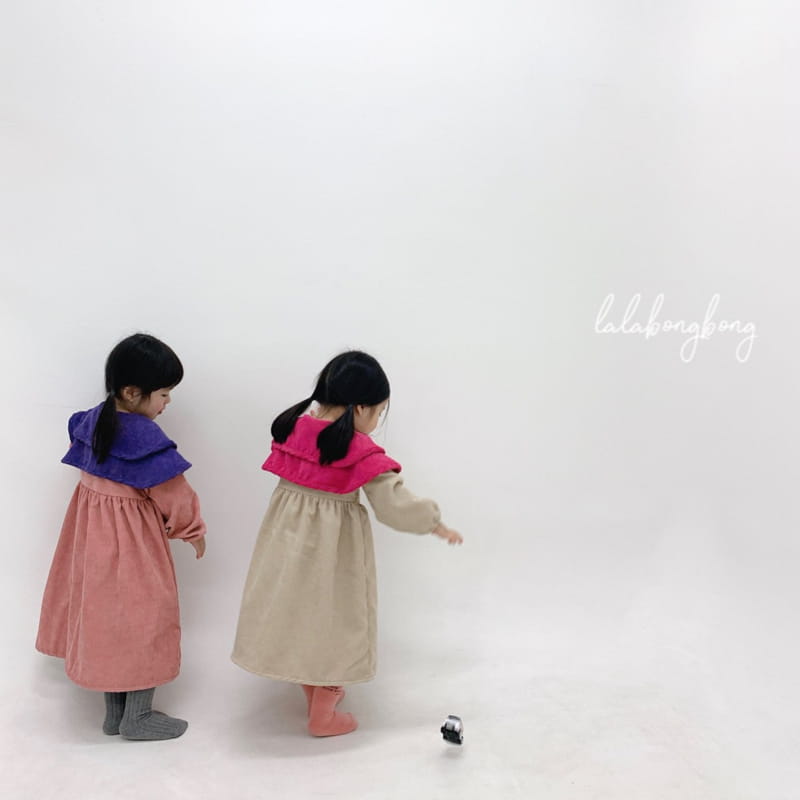 LALABONGBONG - Korean Children Fashion - #Kfashion4kids - Cozy Collar One-piece - 4