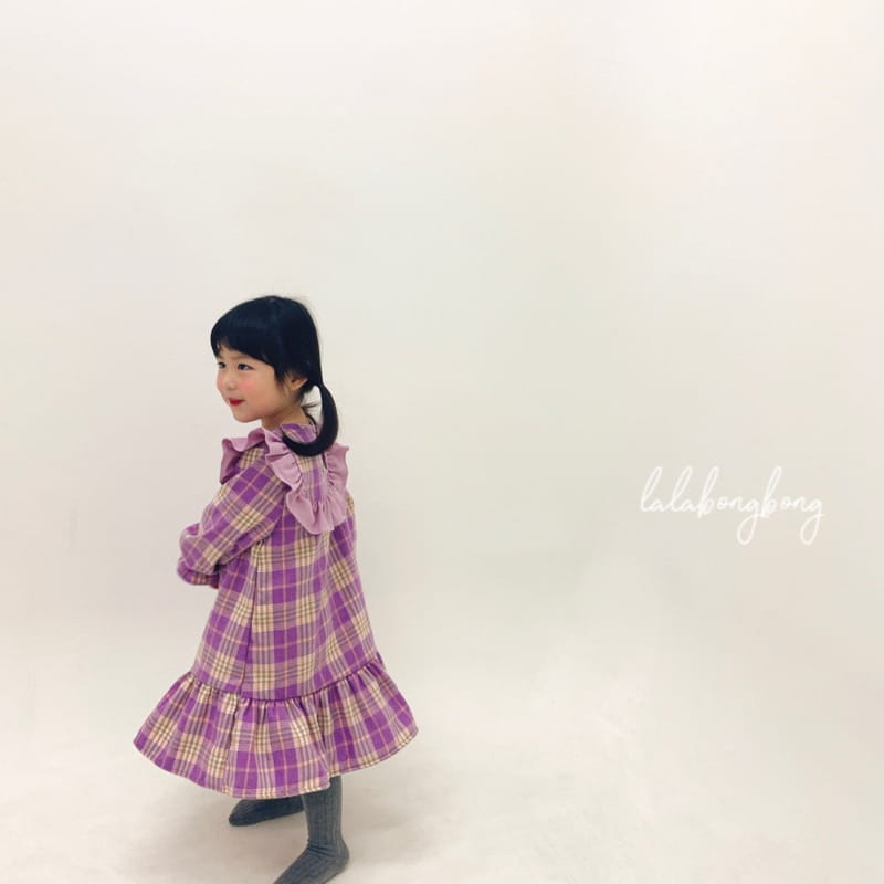 LALABONGBONG - Korean Children Fashion - #Kfashion4kids - Frill Check One-piece - 11