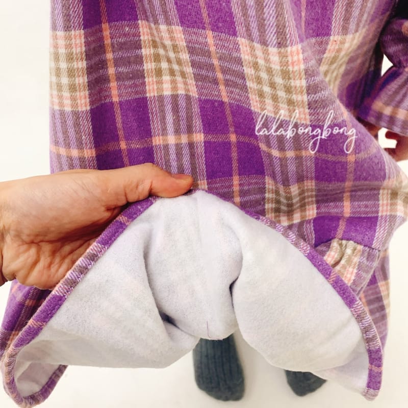 LALABONGBONG - Korean Children Fashion - #Kfashion4kids - Frill Check One-piece - 12