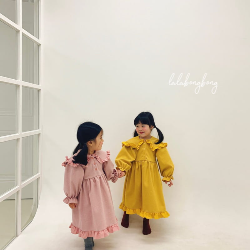 LALABONGBONG - Korean Children Fashion - #Kfashion4kids - Pretty Collar One-piece - 2