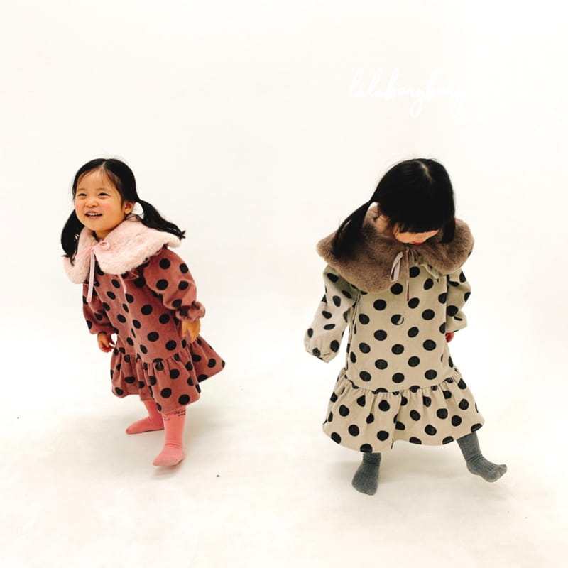 LALABONGBONG - Korean Children Fashion - #Kfashion4kids - Rib Dot One-piece - 5