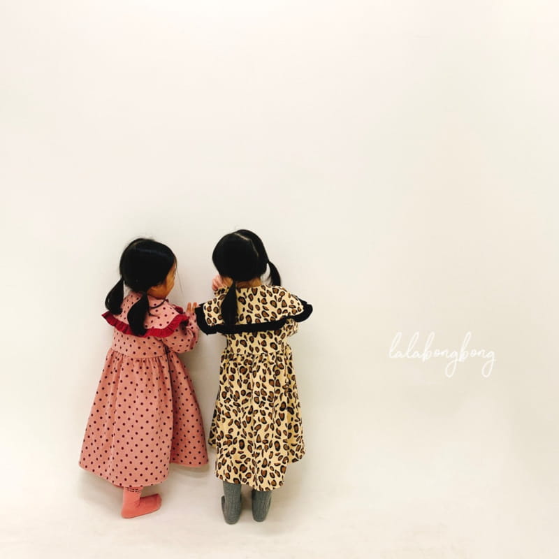 LALABONGBONG - Korean Children Fashion - #Kfashion4kids - Dot Leopard Double One-piece - 2