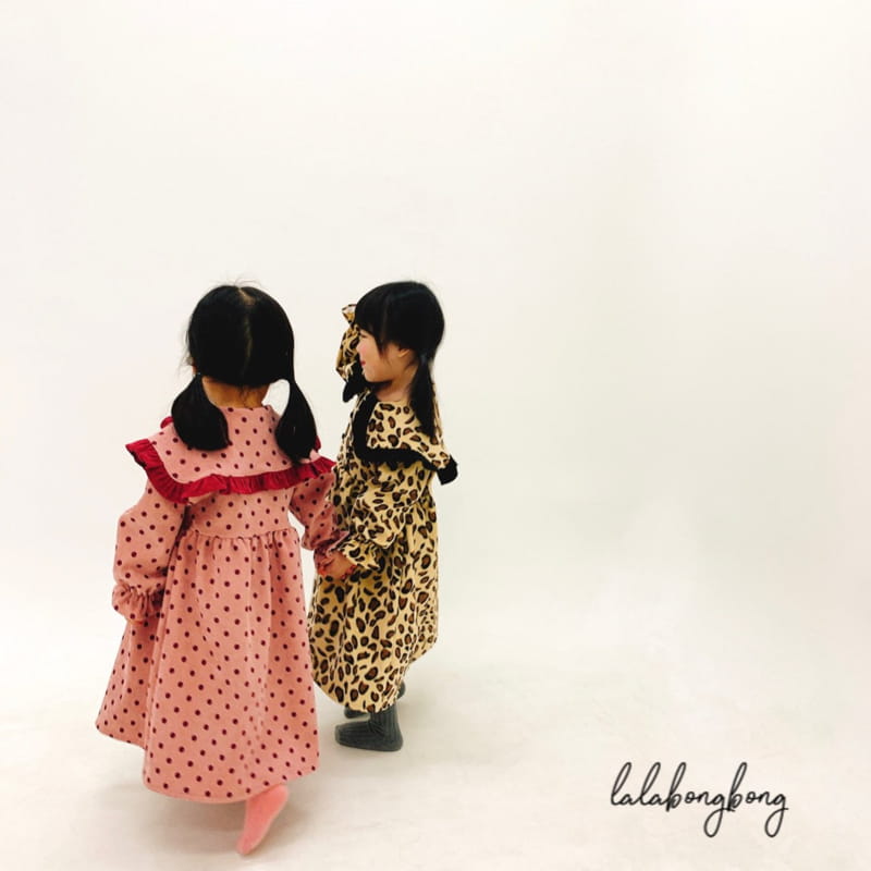LALABONGBONG - Korean Children Fashion - #Kfashion4kids - Dot Leopard Double One-piece - 5