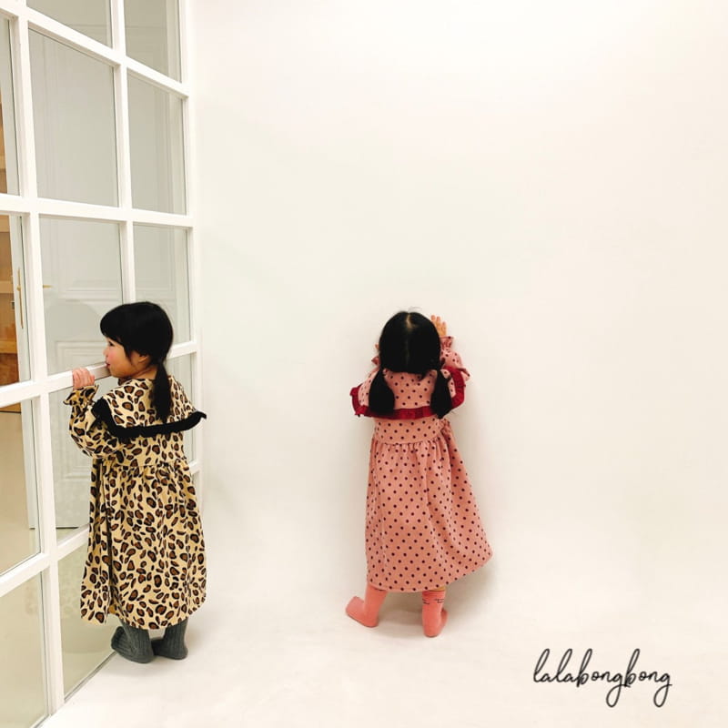 LALABONGBONG - Korean Children Fashion - #Kfashion4kids - Dot Leopard Double One-piece - 6