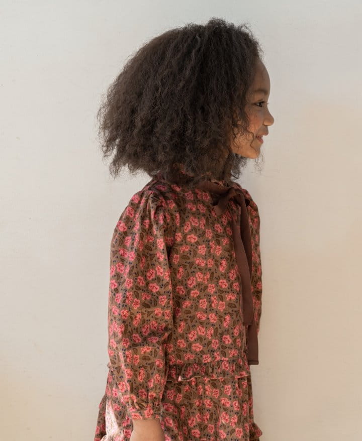 LE BEV - Korean Children Fashion - #Kfashion4kids - Ribbon Floral One-piece