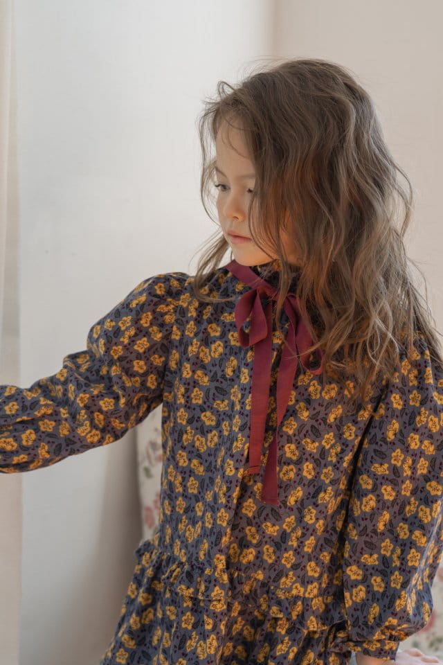 LE BEV - Korean Children Fashion - #Kfashion4kids - Ribbon Floral One-piece - 4