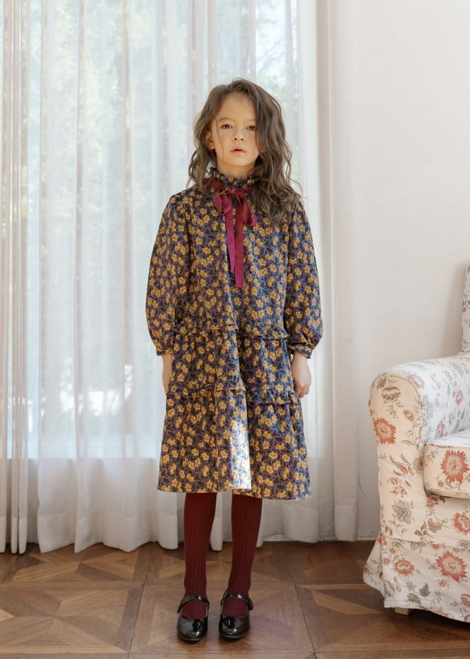 LE BEV - Korean Children Fashion - #Kfashion4kids - Ribbon Floral One-piece - 7