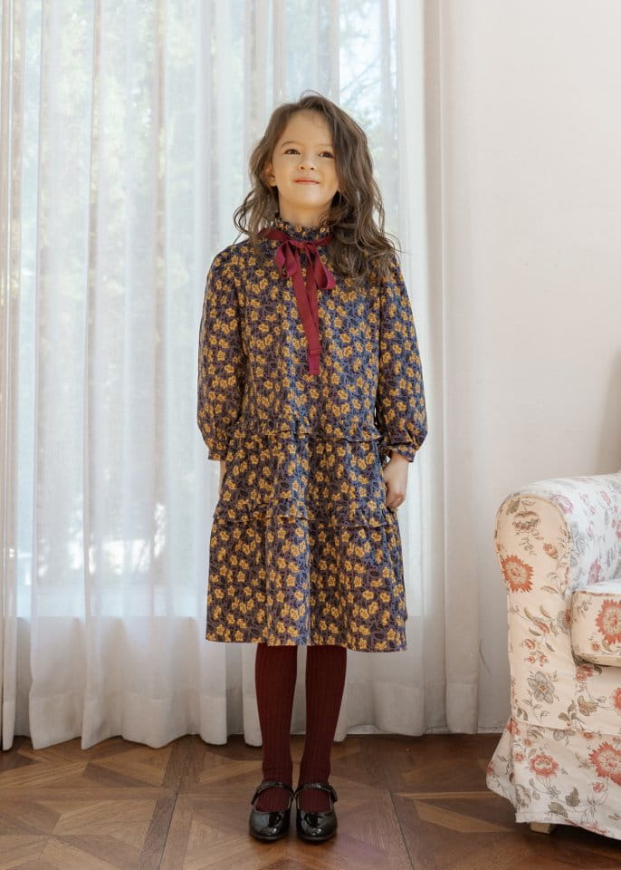 LE BEV - Korean Children Fashion - #Kfashion4kids - Ribbon Floral One-piece - 8