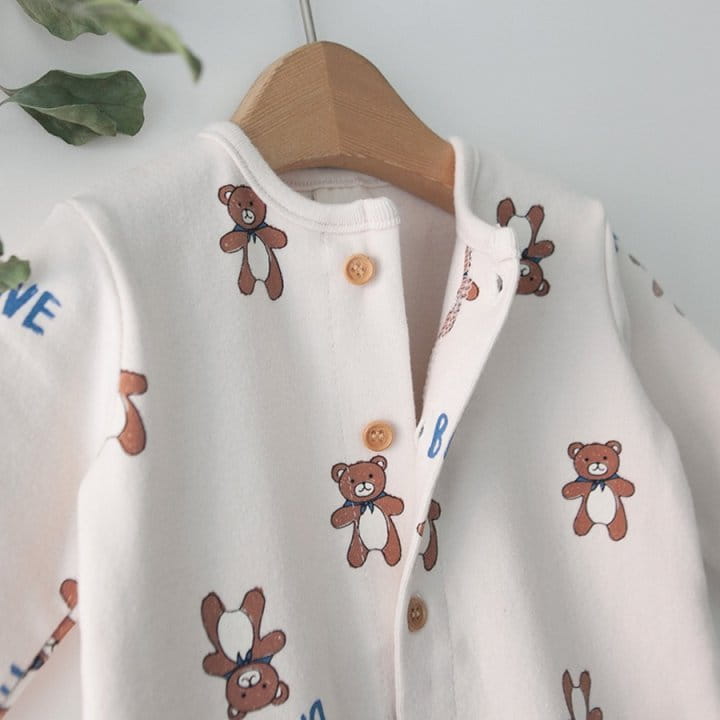 LEMONADE - Korean Children Fashion - #Kfashion4kids - Manteau Bear Bodysuit - 3