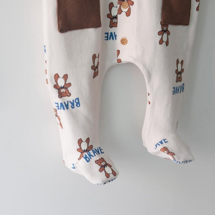 LEMONADE - Korean Children Fashion - #Kfashion4kids - Manteau Bear Bodysuit - 6