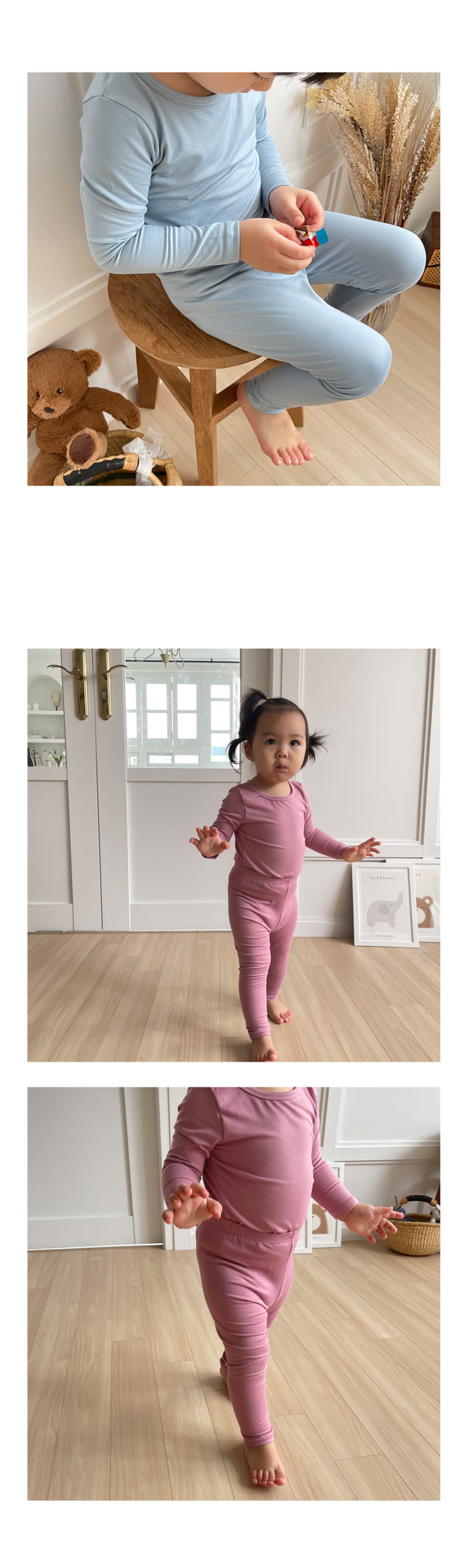 LIME & BLUE - Korean Children Fashion - #Kfashion4kids - Winter Peach Heattech - 9