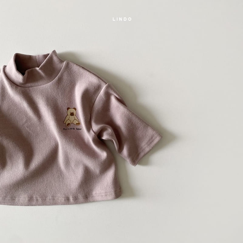 LINDO - Korean Children Fashion - #Kfashion4kids - Bear Turtleneck Tee - 12