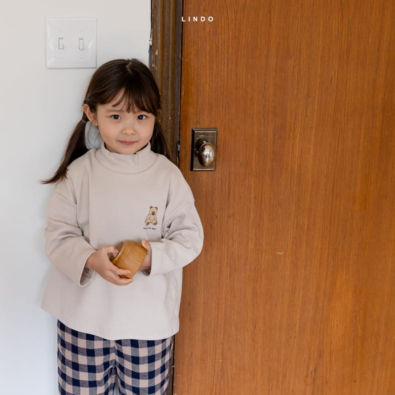 LINDO - Korean Children Fashion - #Kfashion4kids - Bear Turtleneck Tee - 3