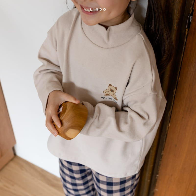 LINDO - Korean Children Fashion - #Kfashion4kids - Bear Turtleneck Tee - 4