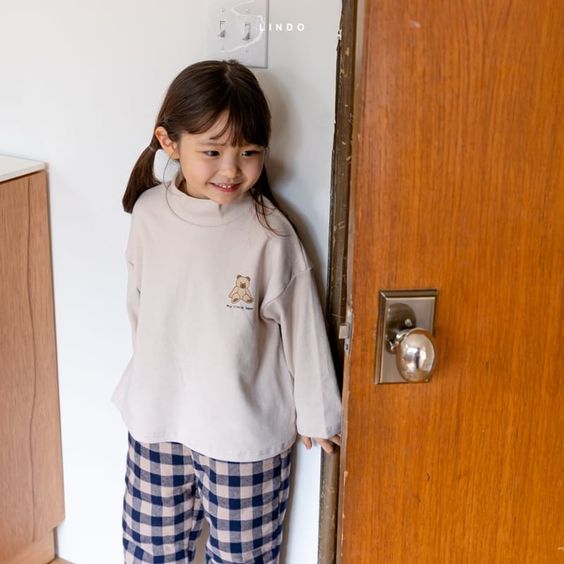 LINDO - Korean Children Fashion - #Kfashion4kids - Bear Turtleneck Tee - 6