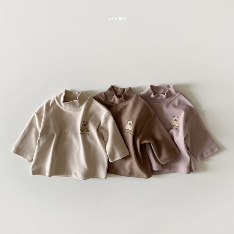 LINDO - Korean Children Fashion - #Kfashion4kids - Bear Turtleneck Tee - 7