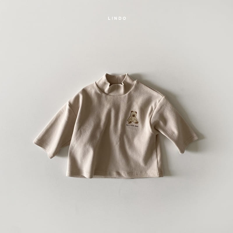 LINDO - Korean Children Fashion - #Kfashion4kids - Bear Turtleneck Tee - 8