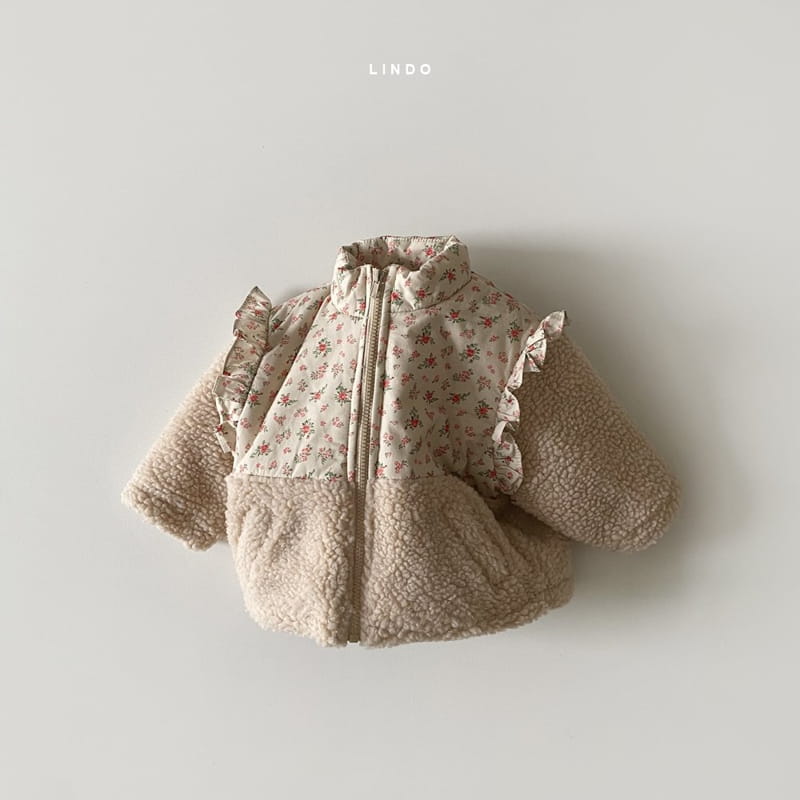 LINDO - Korean Children Fashion - #Kfashion4kids - Frill Flower Padding
