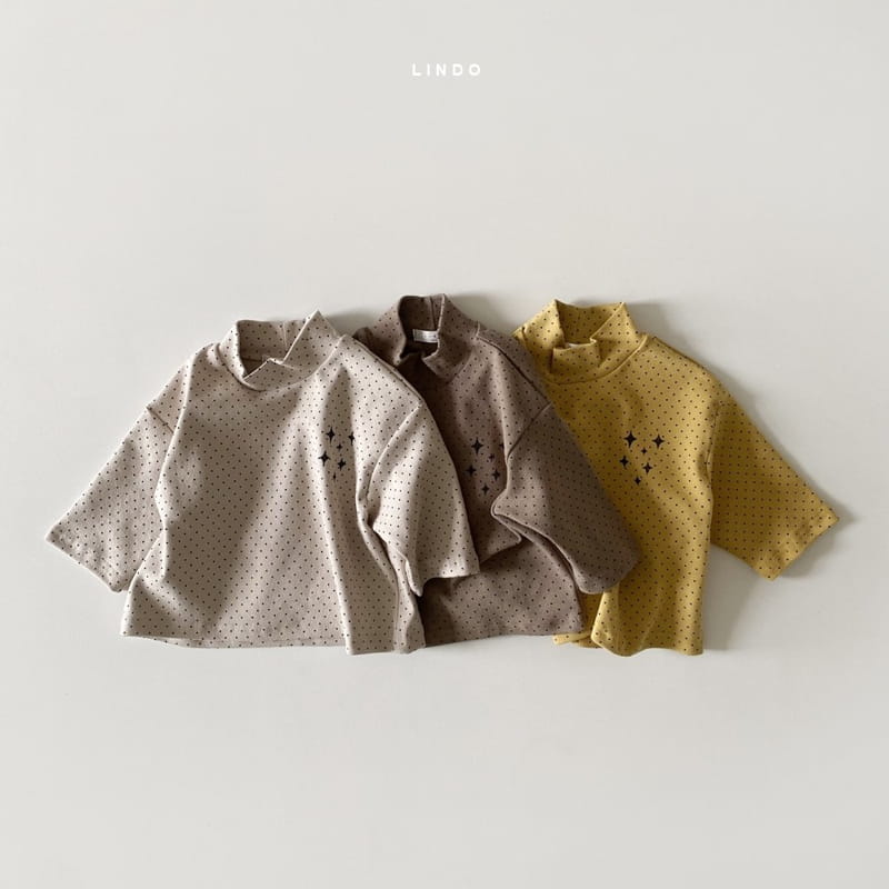 LINDO - Korean Children Fashion - #Kfashion4kids - Shiny Dot Turtleneck Tee