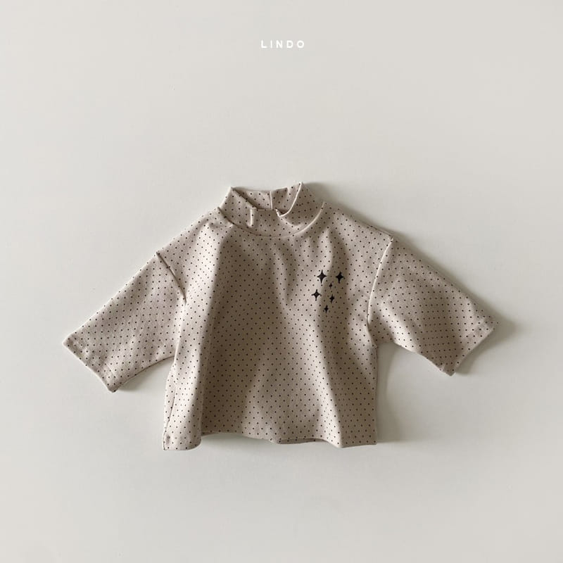 LINDO - Korean Children Fashion - #Kfashion4kids - Shiny Dot Turtleneck Tee - 2