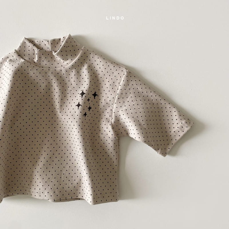 LINDO - Korean Children Fashion - #Kfashion4kids - Shiny Dot Turtleneck Tee - 5