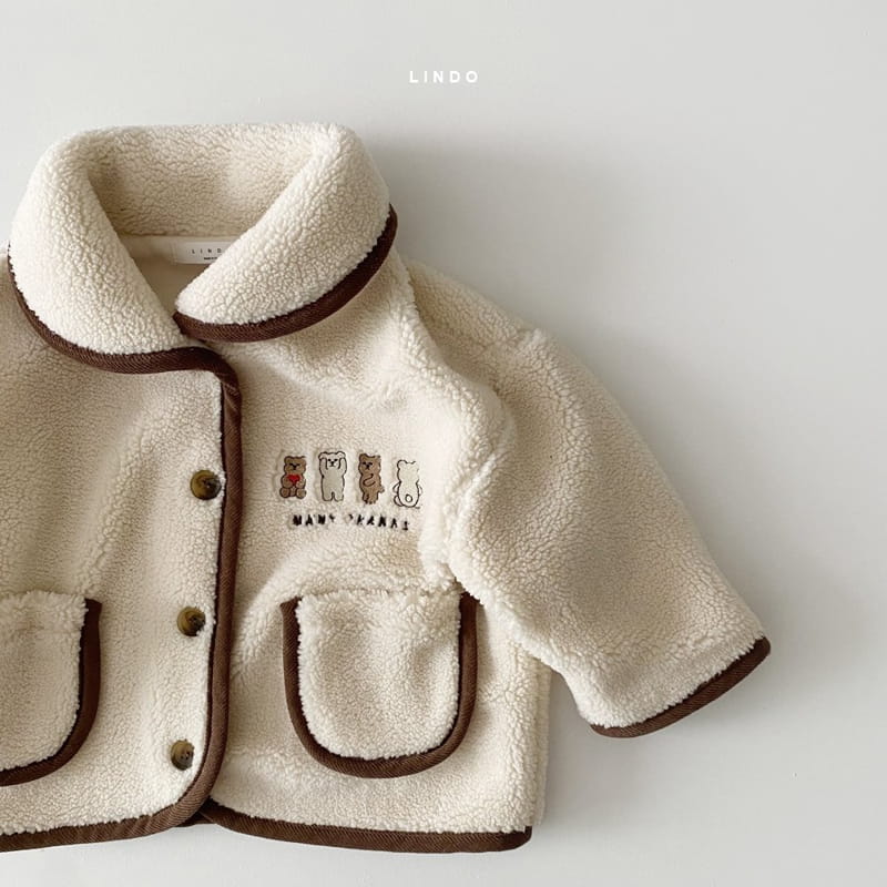 LINDO - Korean Children Fashion - #Kfashion4kids - Bear Friends Piping Jacket - 4