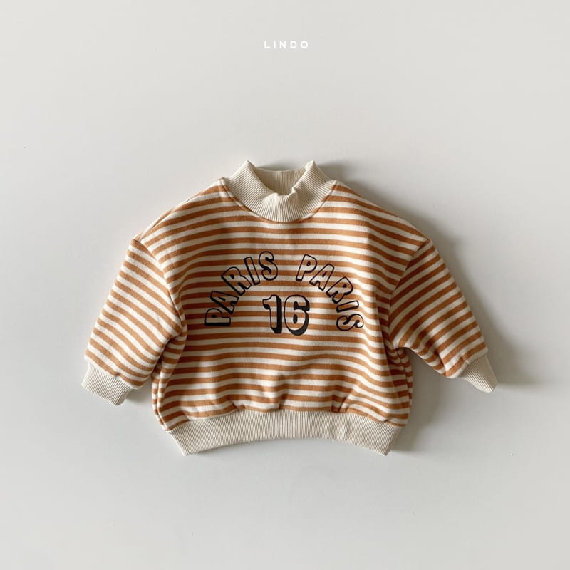 LINDO - Korean Children Fashion - #Kfashion4kids - Paris Stripes Fleece Sweatshirt