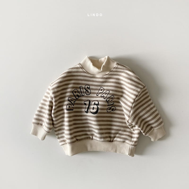 LINDO - Korean Children Fashion - #Kfashion4kids - Paris Stripes Fleece Sweatshirt - 2