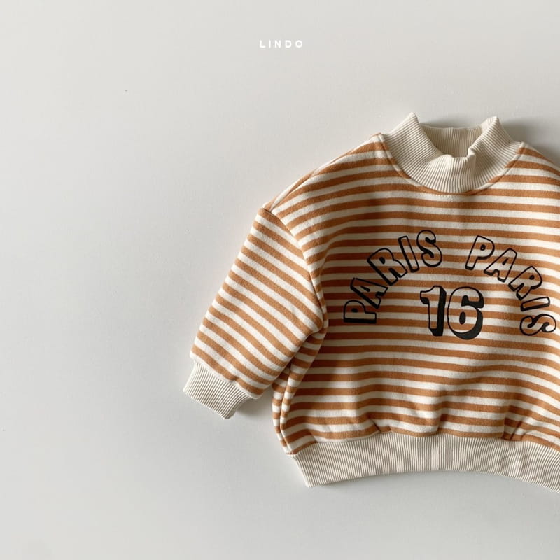 LINDO - Korean Children Fashion - #Kfashion4kids - Paris Stripes Fleece Sweatshirt - 3