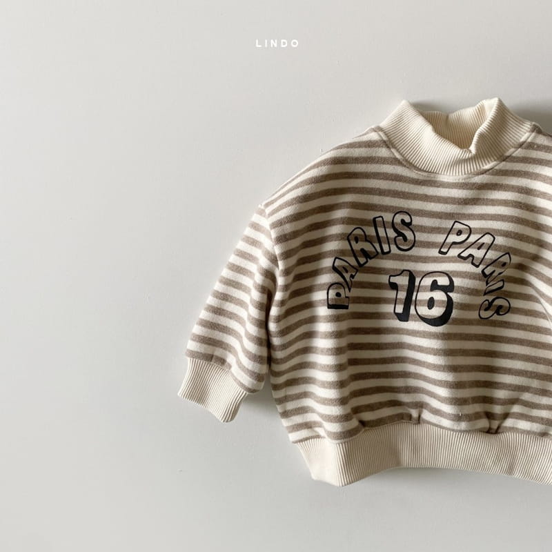 LINDO - Korean Children Fashion - #Kfashion4kids - Paris Stripes Fleece Sweatshirt - 4