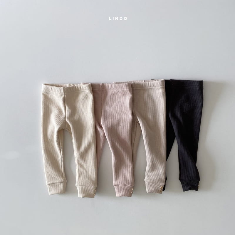 LINDO - Korean Children Fashion - #Kfashion4kids - Button Fleece Rib Leggings
