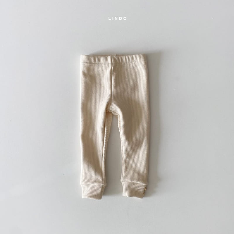 LINDO - Korean Children Fashion - #Kfashion4kids - Button Fleece Rib Leggings - 2