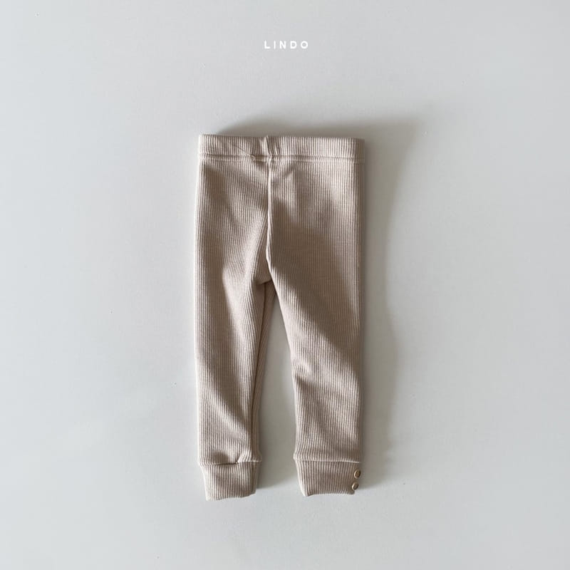 LINDO - Korean Children Fashion - #Kfashion4kids - Button Fleece Rib Leggings - 4