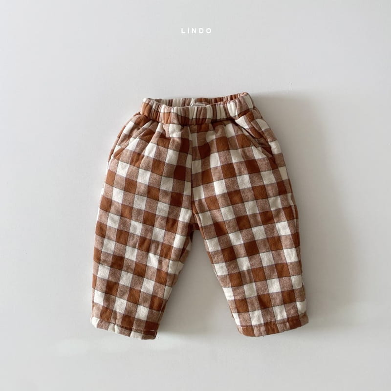 LINDO - Korean Children Fashion - #Kfashion4kids - Mor Check Bonding Pants