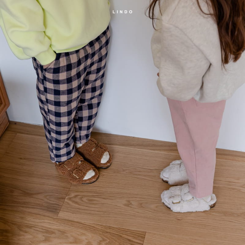 LINDO - Korean Children Fashion - #Kfashion4kids - Mor Check Bonding Pants - 11