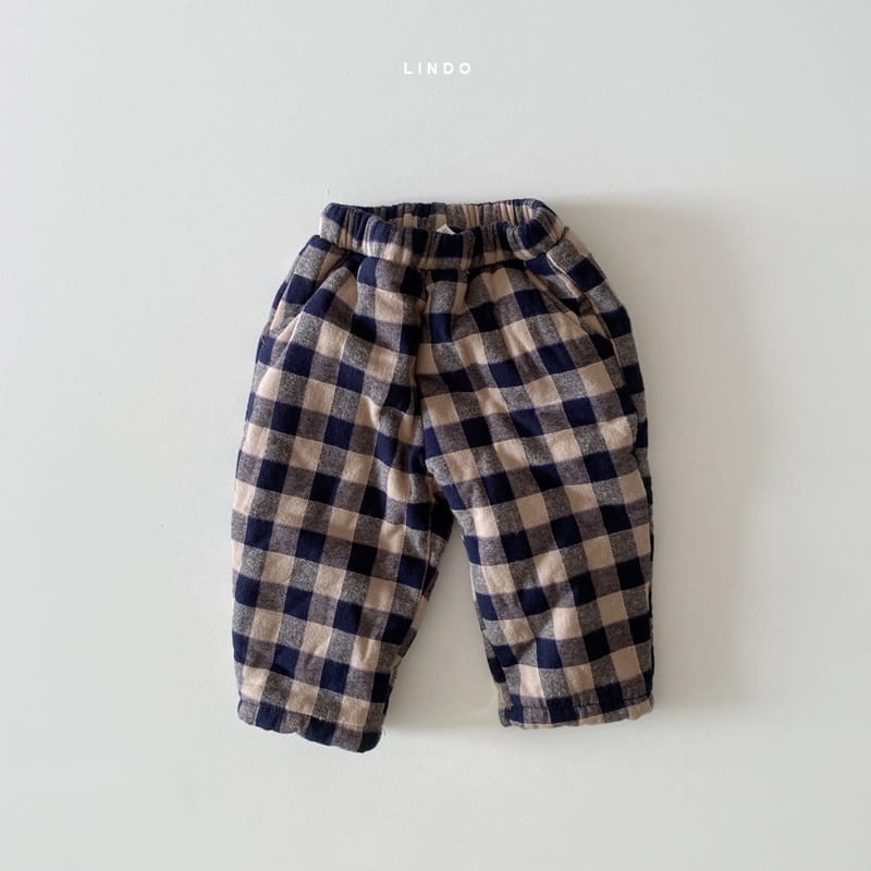 LINDO - Korean Children Fashion - #Kfashion4kids - Mor Check Bonding Pants - 2