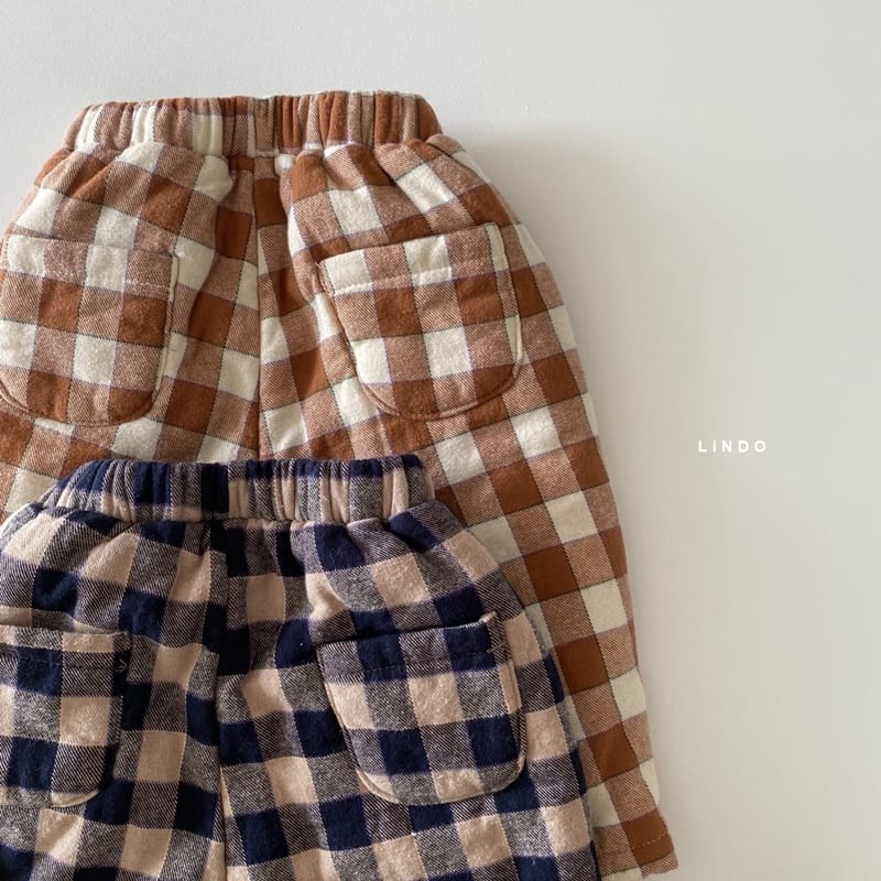 LINDO - Korean Children Fashion - #Kfashion4kids - Mor Check Bonding Pants - 3