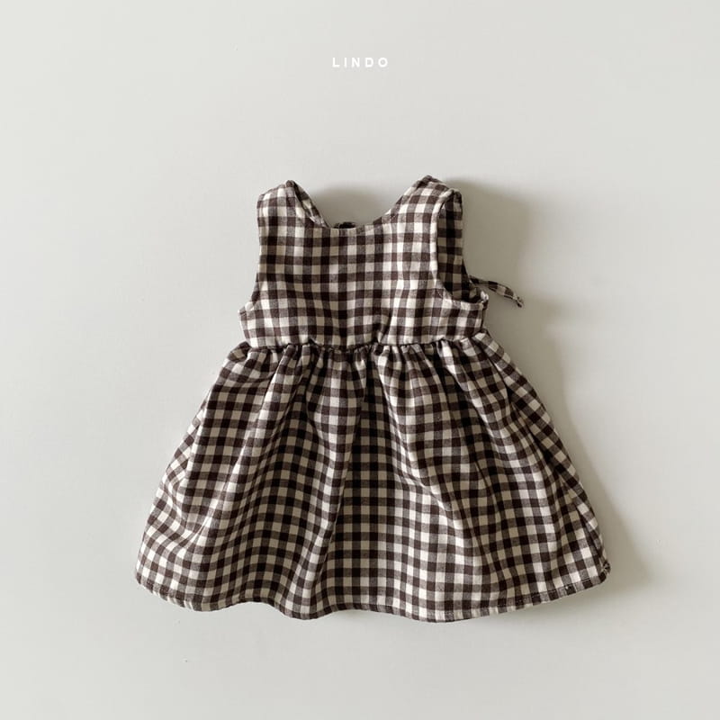 LINDO - Korean Children Fashion - #Kfashion4kids - Brown Check One-piece