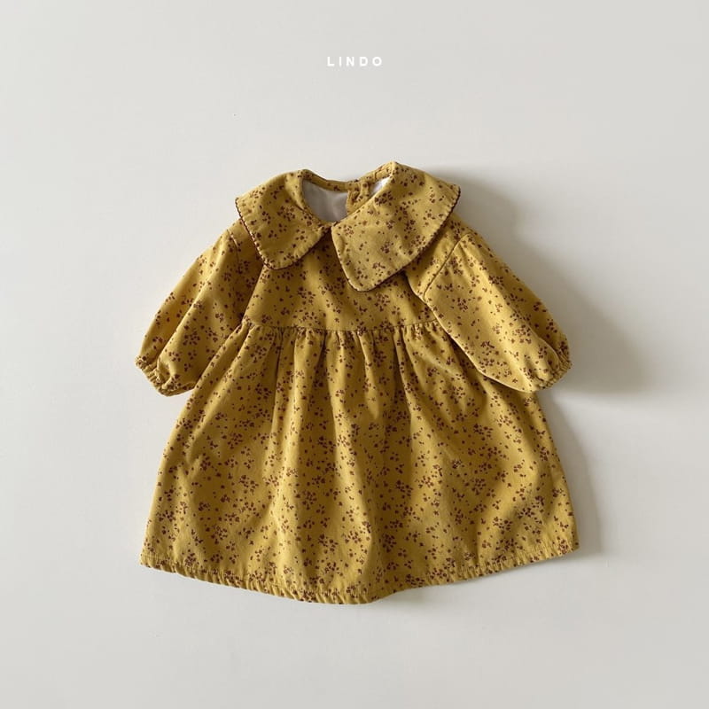LINDO - Korean Children Fashion - #Kfashion4kids - Picot Collar One-piece - 2