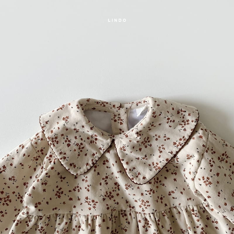 LINDO - Korean Children Fashion - #Kfashion4kids - Picot Collar One-piece - 3