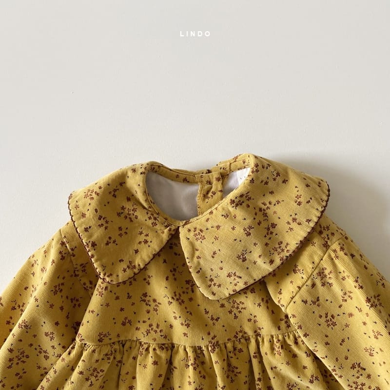 LINDO - Korean Children Fashion - #Kfashion4kids - Picot Collar One-piece - 4