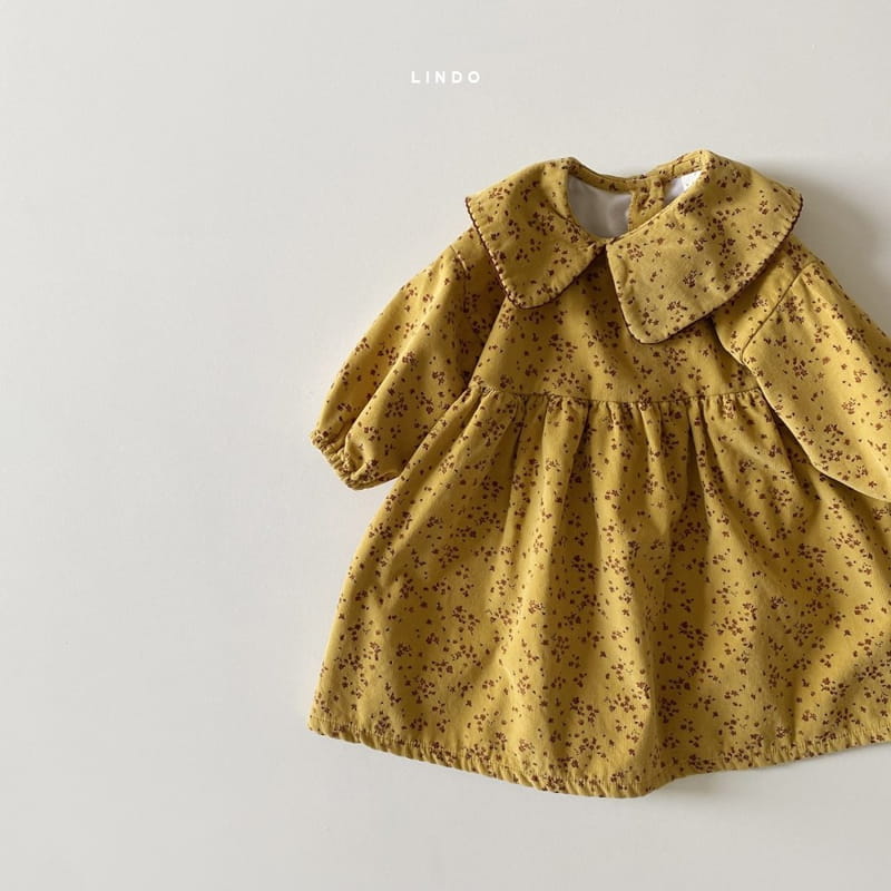 LINDO - Korean Children Fashion - #Kfashion4kids - Picot Collar One-piece - 6