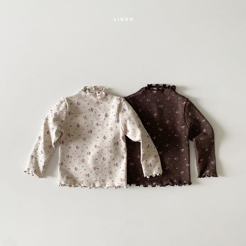 LINDO - Korean Children Fashion - #Kfashion4kids - Flower Day Turtleneck Tee