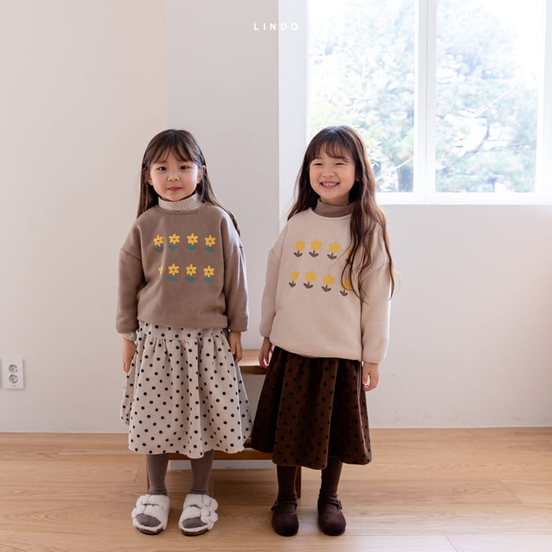 LINDO - Korean Children Fashion - #Kfashion4kids - Flower Fleece Tee