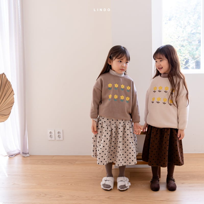 LINDO - Korean Children Fashion - #Kfashion4kids - Flower Fleece Tee - 2