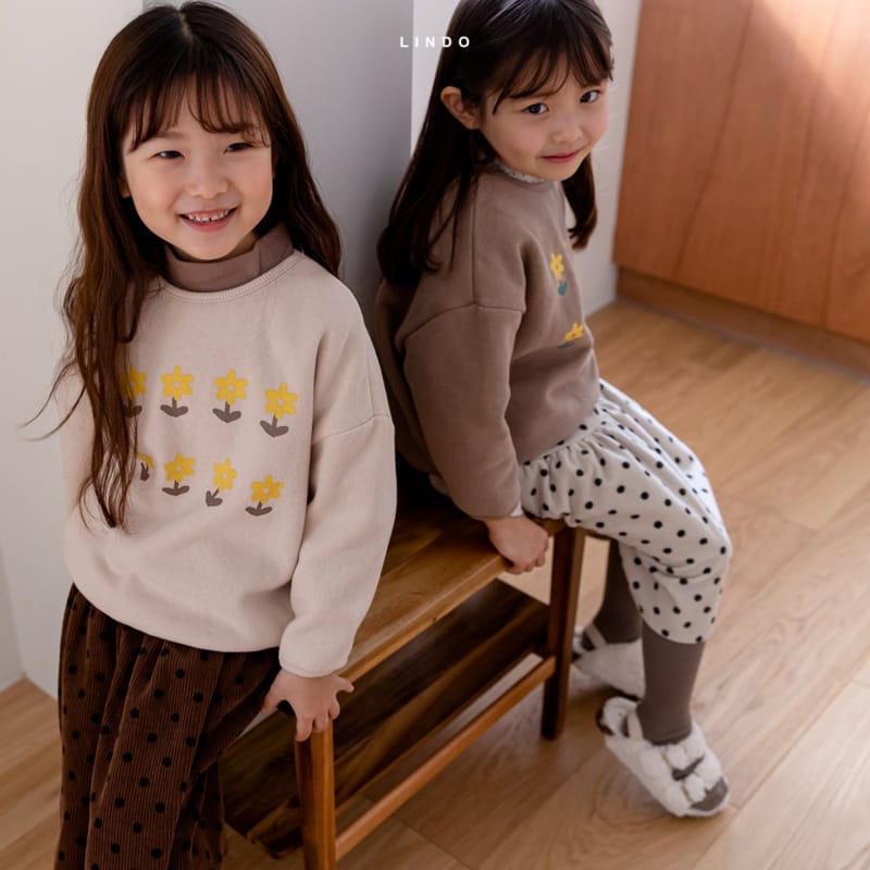 LINDO - Korean Children Fashion - #Kfashion4kids - Flower Fleece Tee - 4